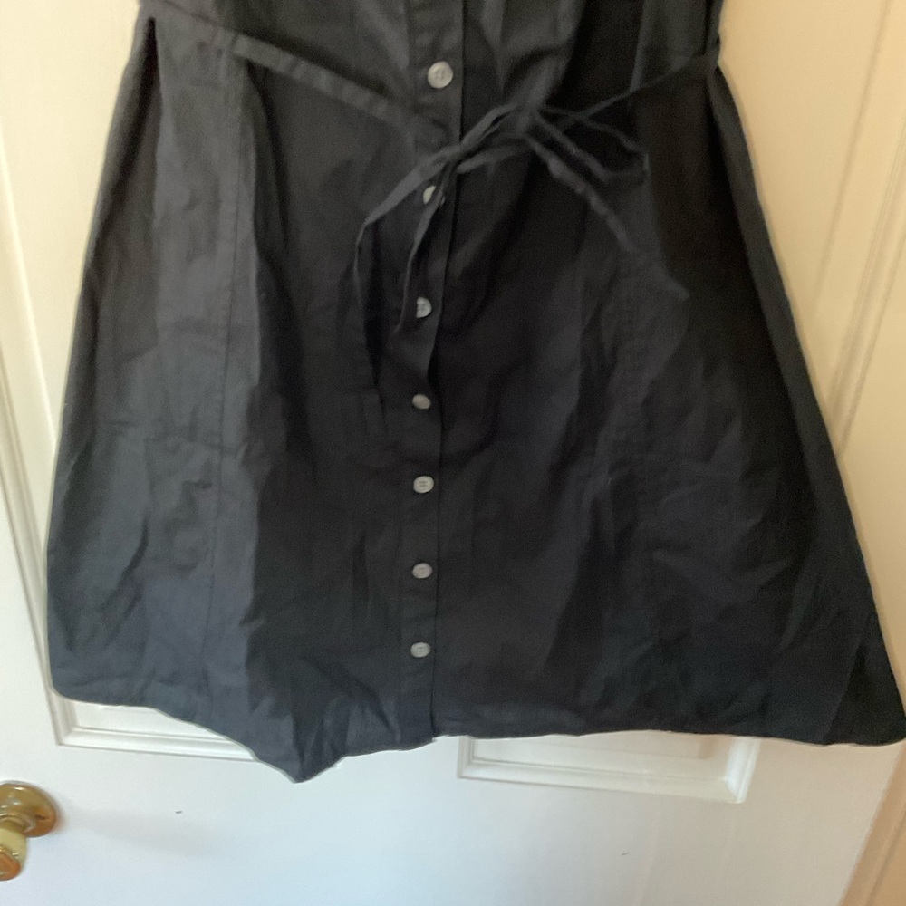 J.Crew Ruffle tie-neck mini dress Black Size 4 NWT Minimalist Contemporary Basic - Picture 7 of 10